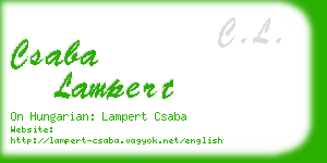 csaba lampert business card